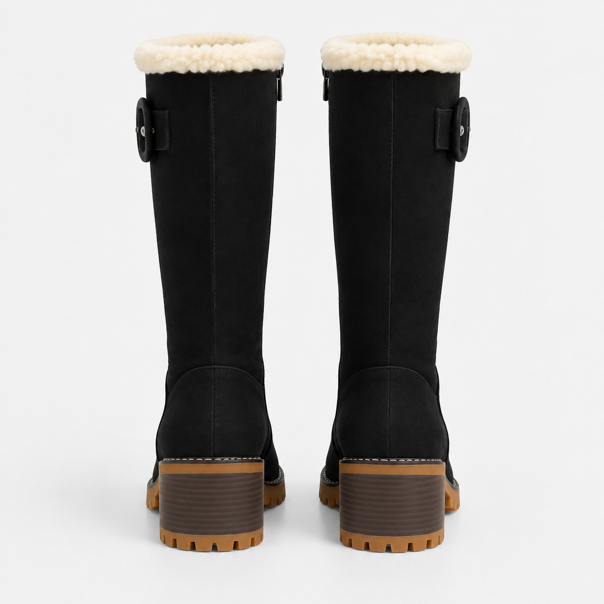 NAJAS | Women’s Knee High Boots Suede Upper Rubber Sole Casual Shoes