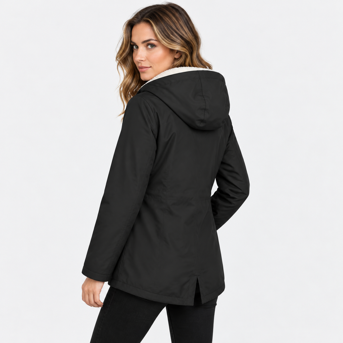 NAJAS | Women's Fleece Lined Hooded Jacket Windproof Winter Outerwear