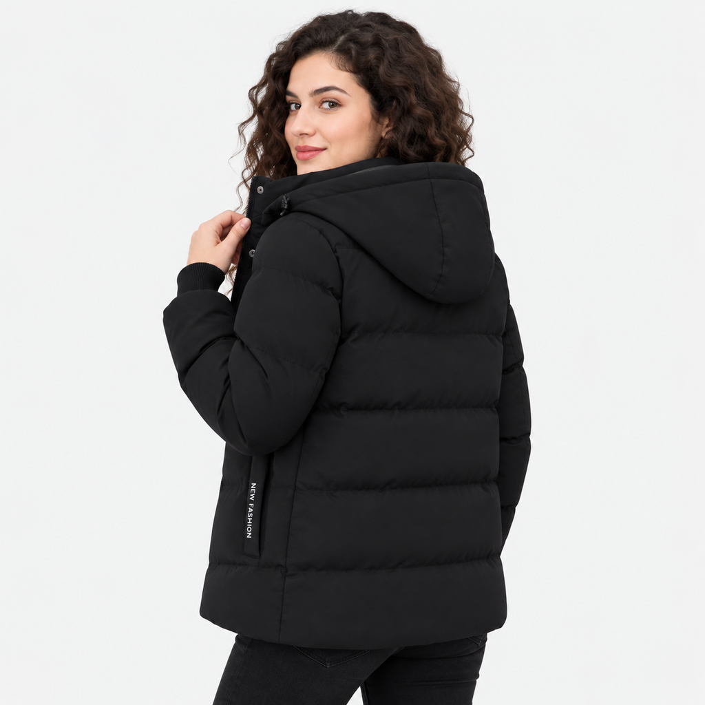 NAJAS | Women's Fleece Lined Hooded Coat Warm Padded Winter Jacket