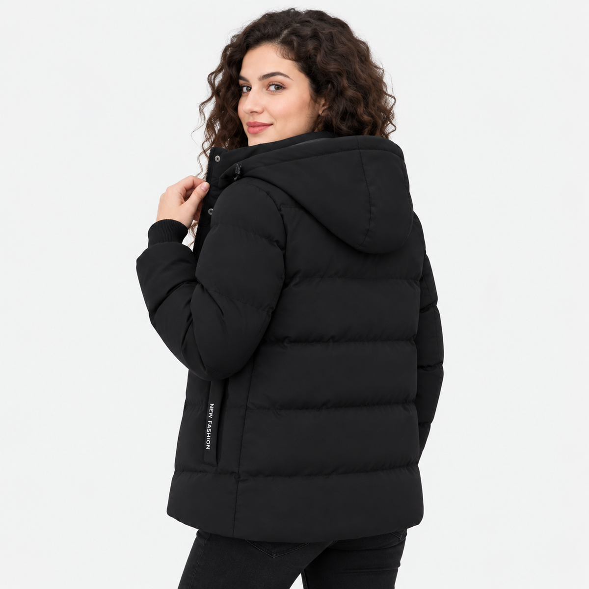 NAJAS | Women's Fleece Lined Hooded Coat Warm Padded Winter Jacket