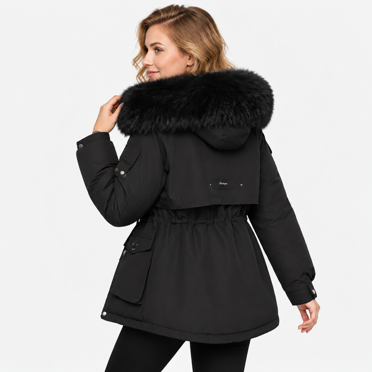 NAJAS | Women’s Velvet Padded Winter Jacket Thick Warm Casual Coat