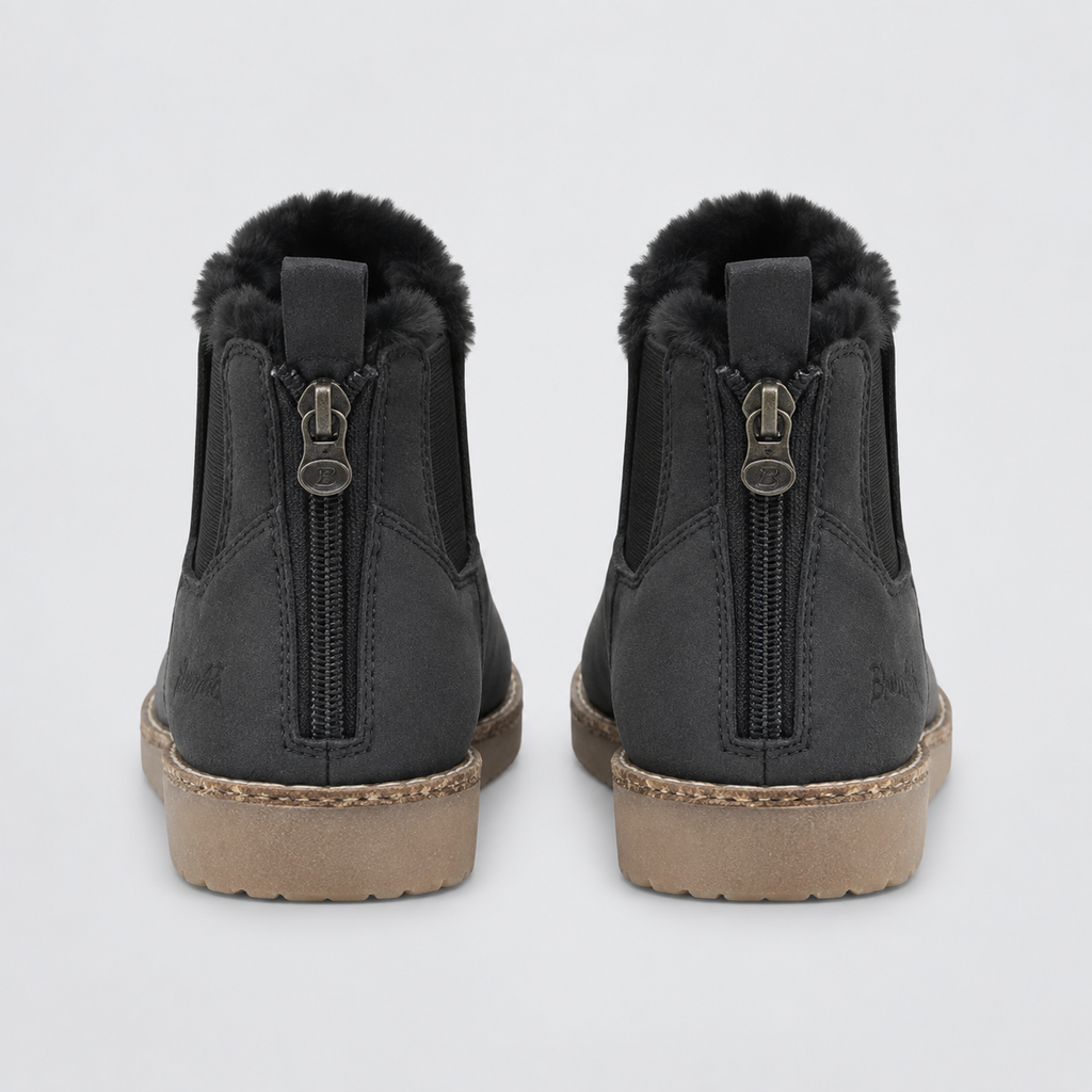 NAJAS | Women’s Suede Boots Warm Lined Winter Flat Heel Casual Shoes