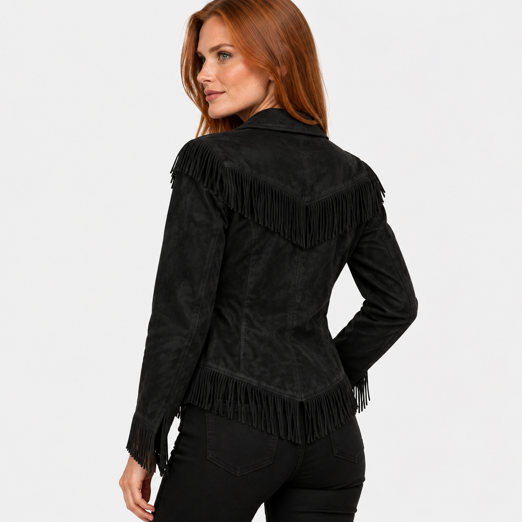 NAJAS | Women’s Vintage Tassel Jacket Slim Fit Fashion Coat
