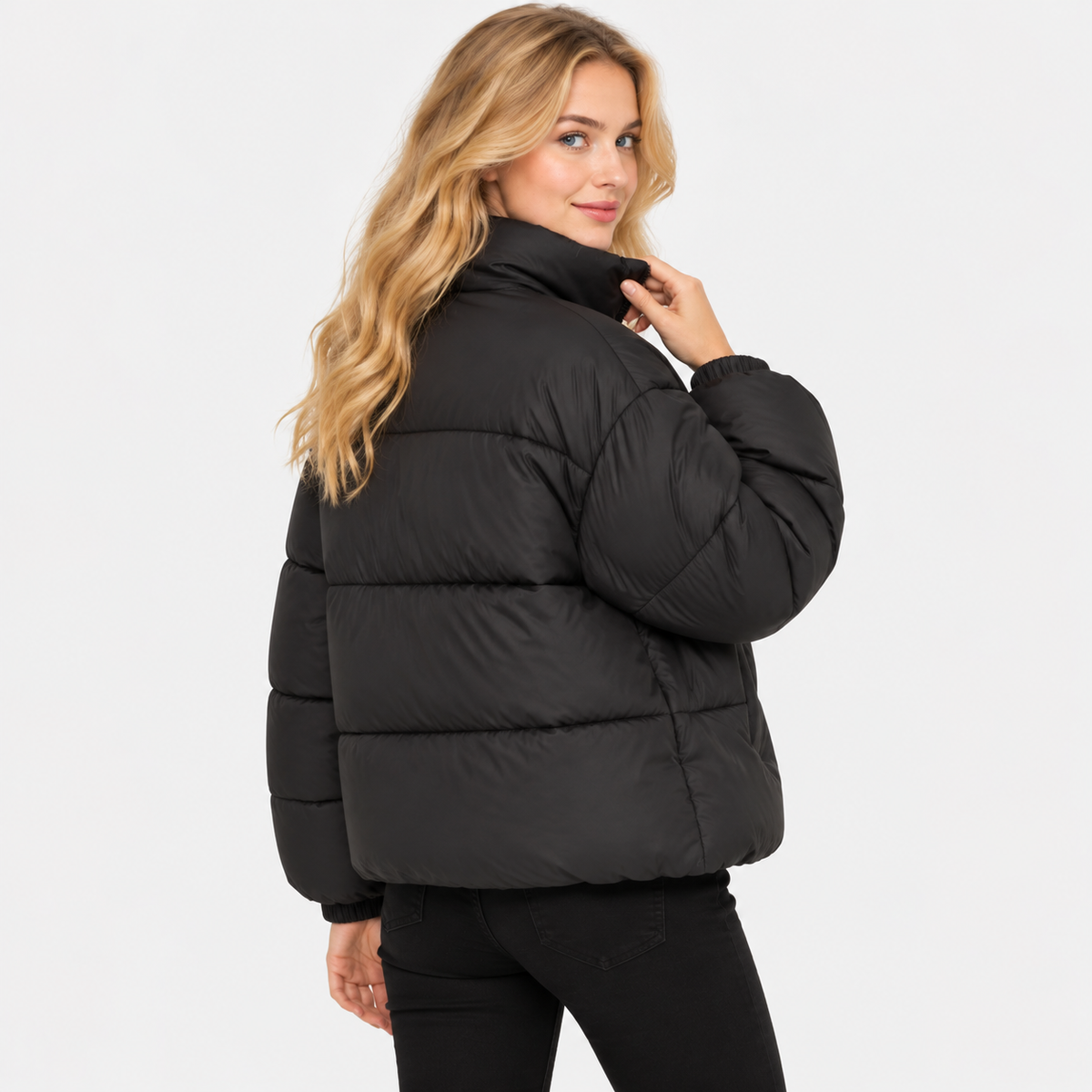 NAJAS | Women’s Puffer Jacket Cotton Filled Stand Collar Winter Outerwear