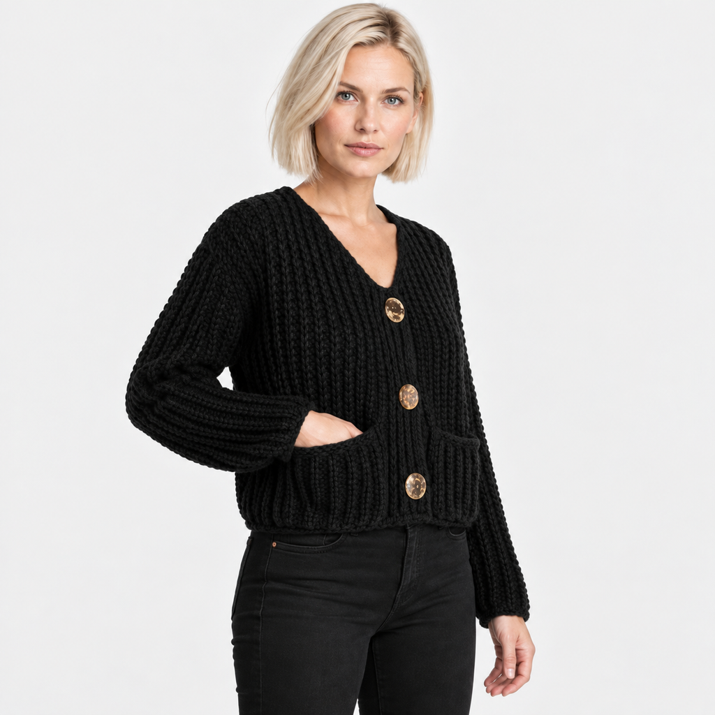 NAJAS | Women’s Single Breasted Coat Double Pocket Elegant Outerwear