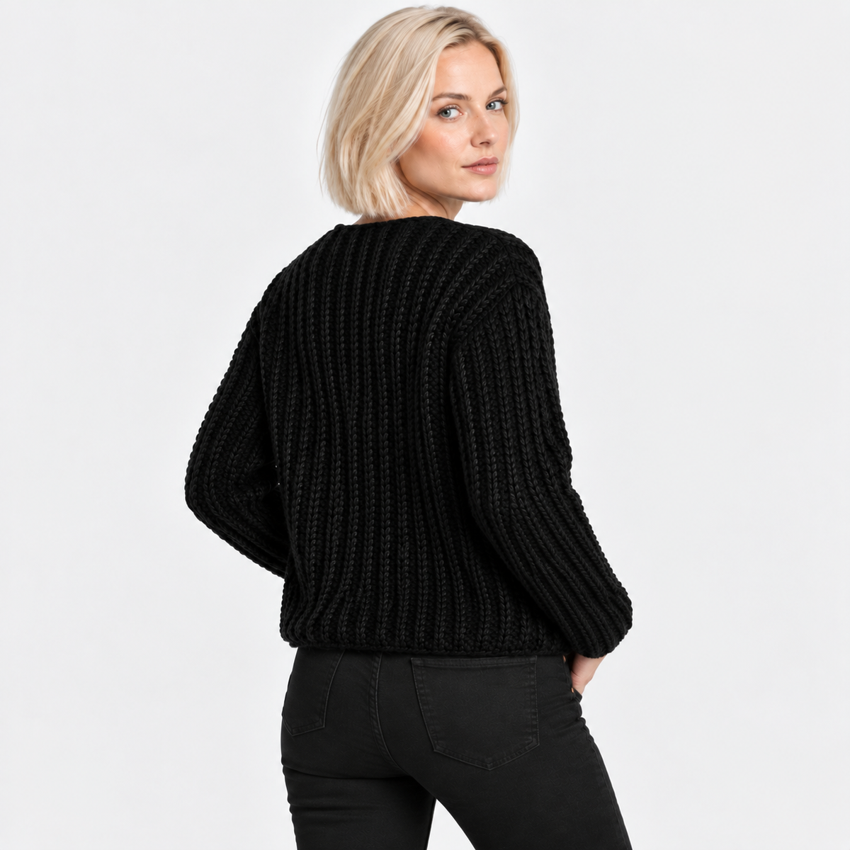 NAJAS | Women’s Single Breasted Coat Double Pocket Elegant Outerwear