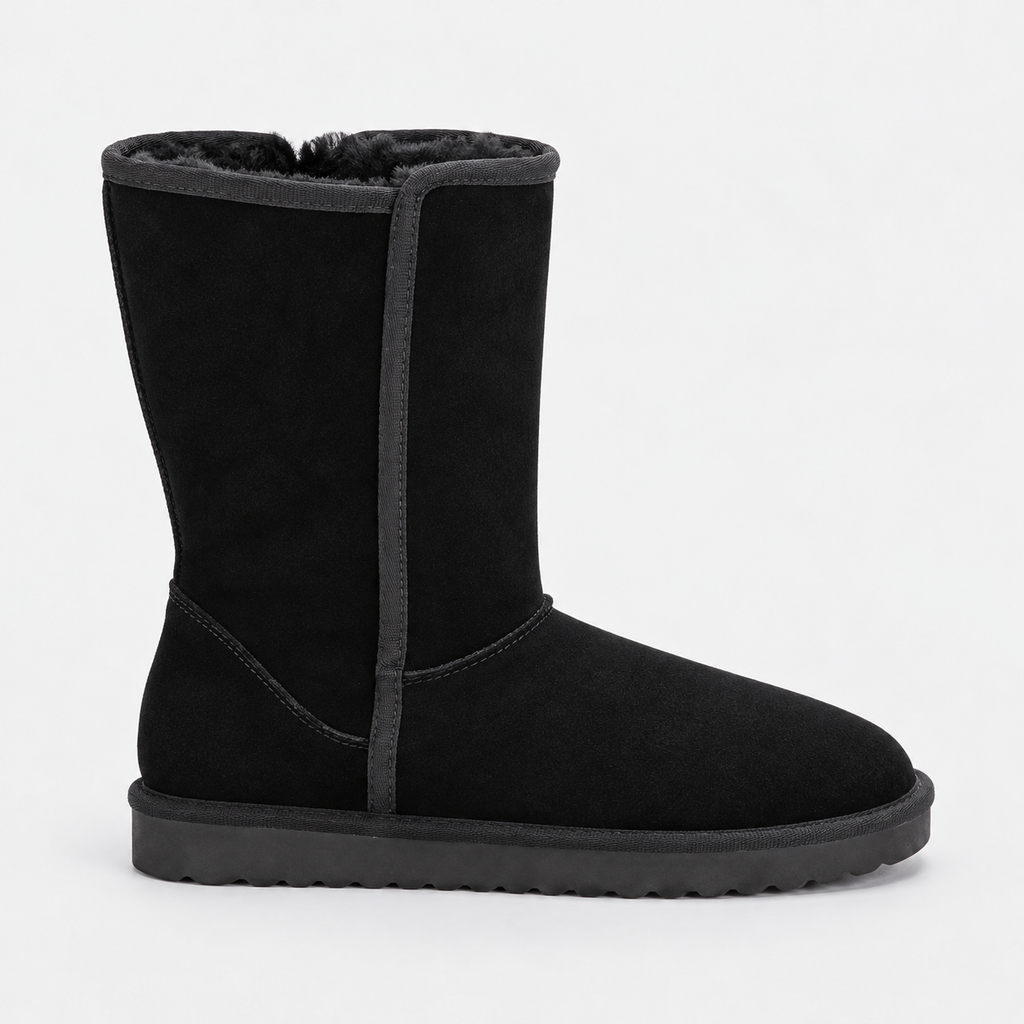 NAJAS | Women's Suede Knee High Winter Boots with Fleece Lining