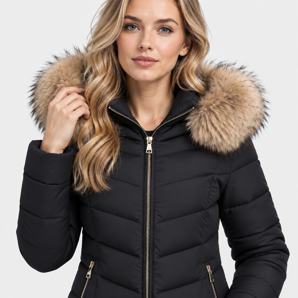 NAJAS | Women’s Long Cotton Puffer Coat Warm Winter Outerwear