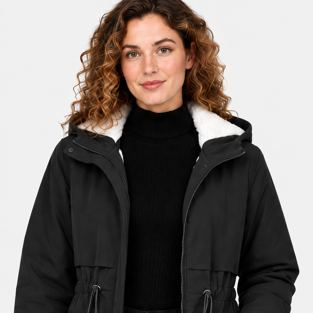 NAJAS | Women’s Fleece Lined Trench Coat Mid Length Winter Jacket
