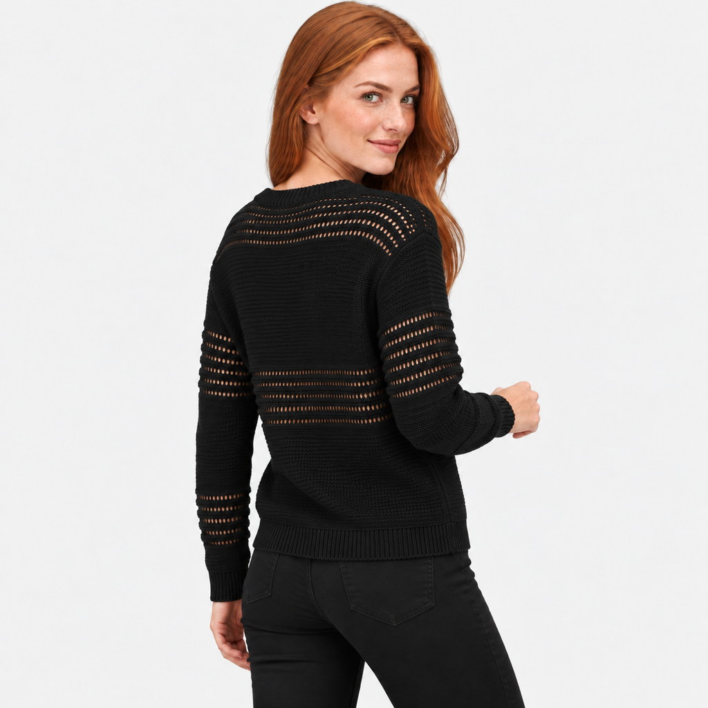 NAJAS | Women’s Long Sleeve Knit Sweater Minimalist Casual Top