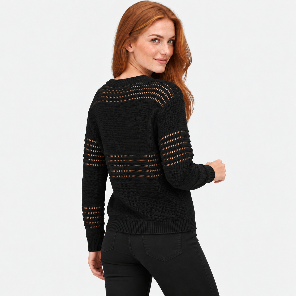 NAJAS | Women’s Long Sleeve Knit Sweater Minimalist Casual Top
