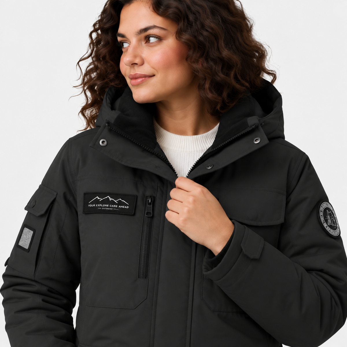 NAJAS | Women's Hooded Parka Jacket Thick Warm Winter Outerwear Coat