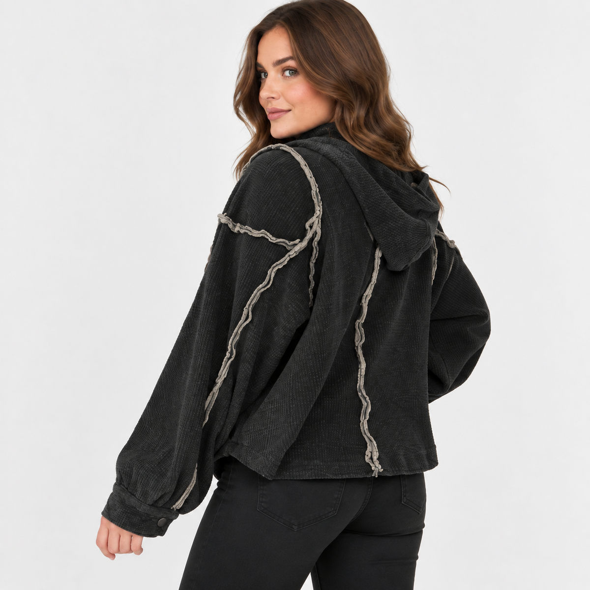 NAJAS | Women’s Pullover Sweater Frayed Hem Casual Fall Winter Knit Top