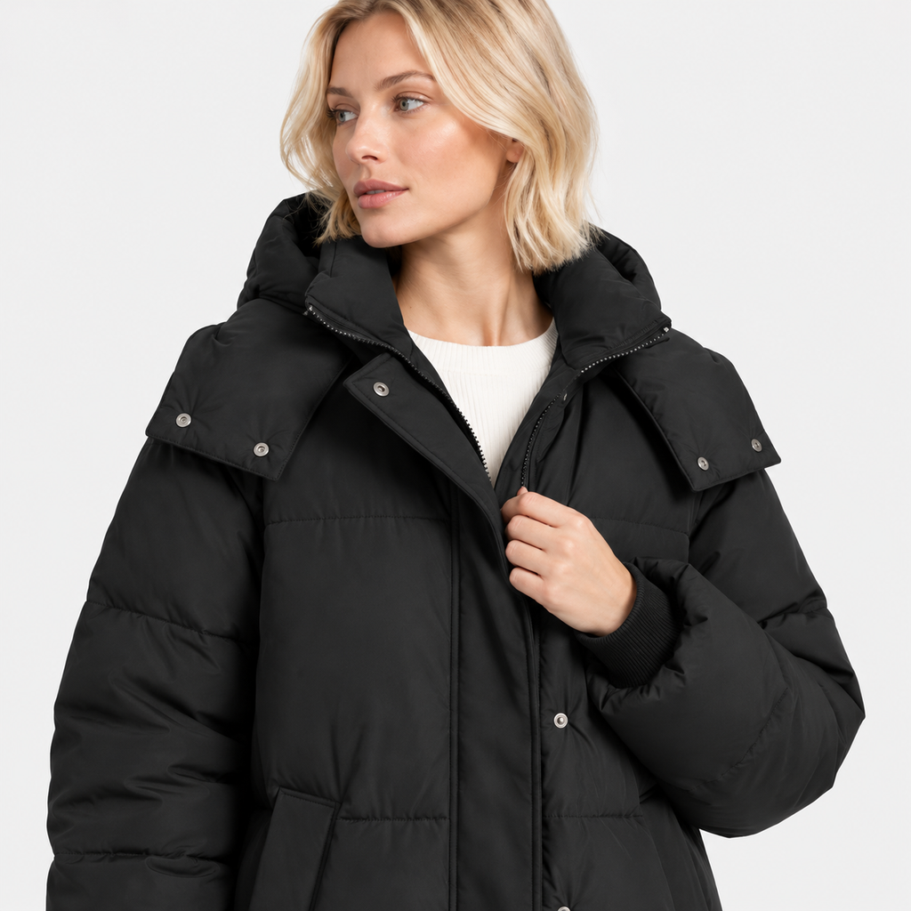 NAJAS | Women’s Loose Fit Puffer Coat Raglan Sleeve Casual Outerwear