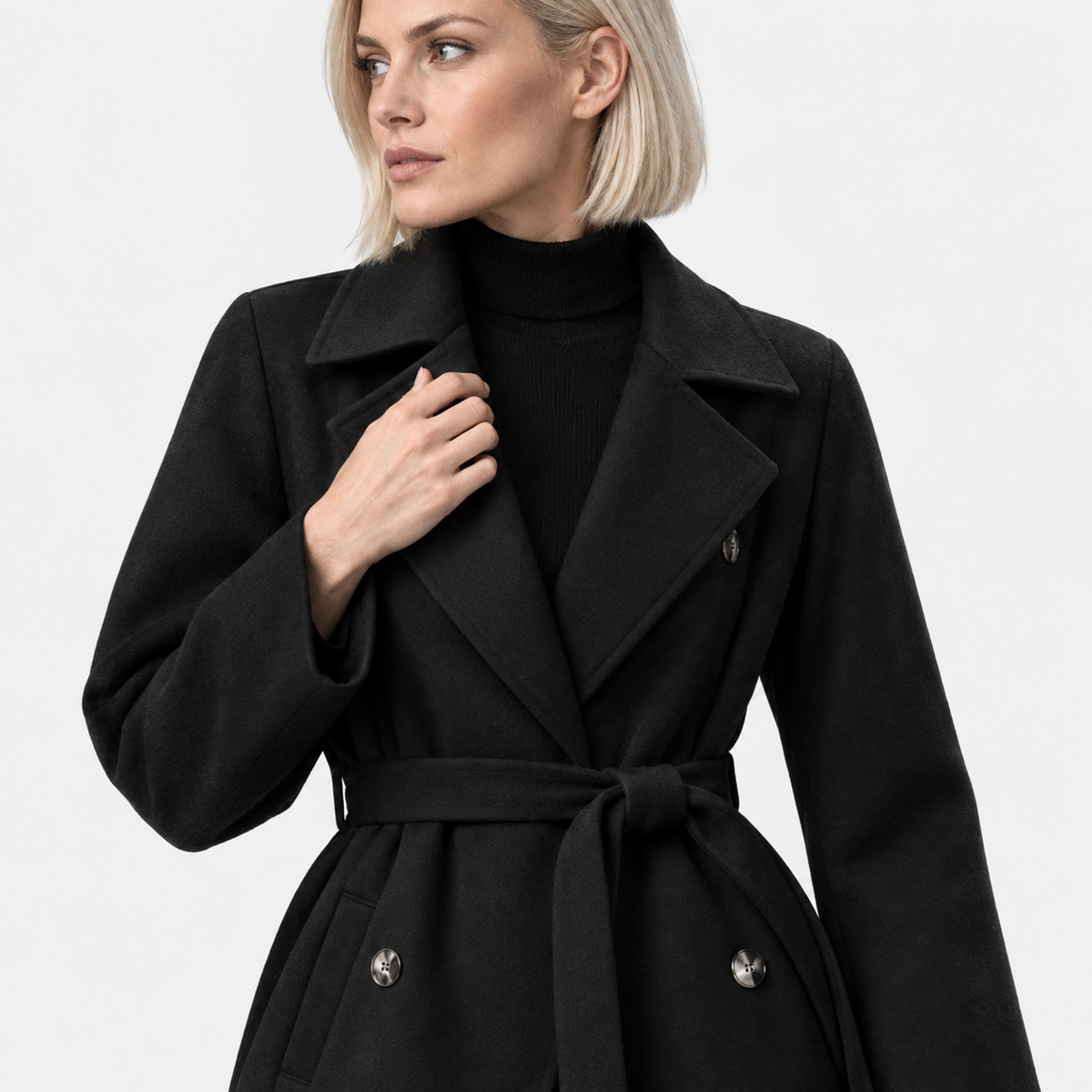 NAJAS | Women's Classic Trench Coat Timeless Belted Heritage Outerwear