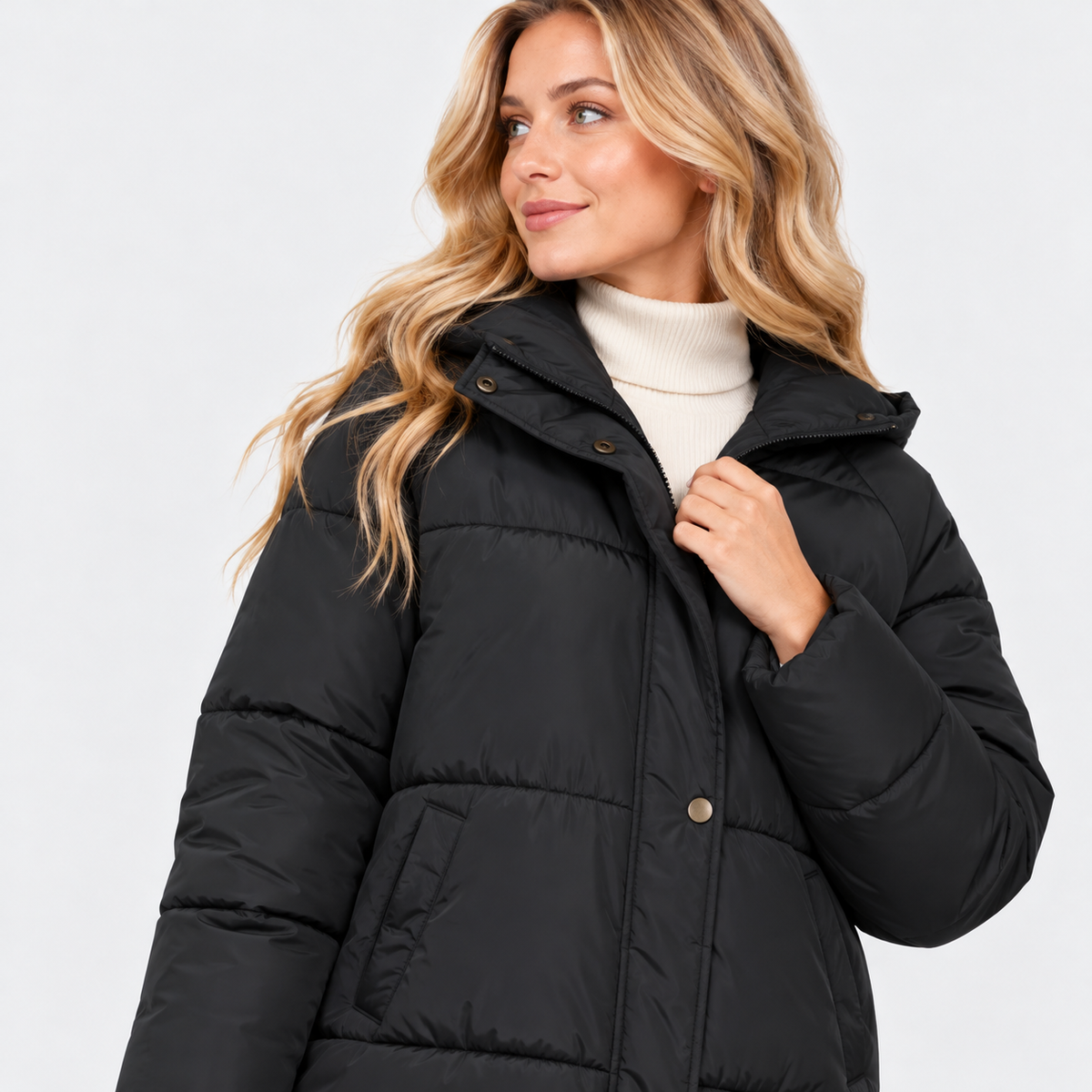 NAJAS | Women's Hooded Puffer Jacket with Regular Fit and Pockets