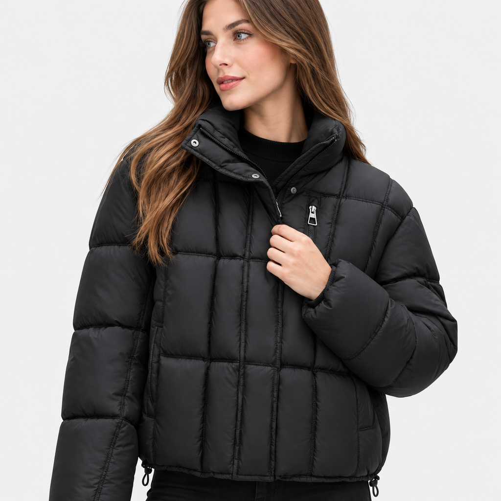 NAJAS | Women’s Loose Fit Puffer Coat Pocket Detail Casual Jacket