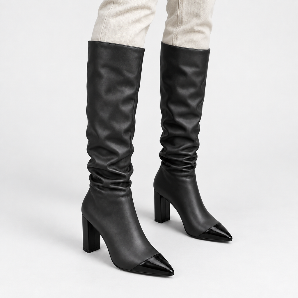 NAJAS | Women’s Over Knee Knight Boots PU Leather High Heel Platform