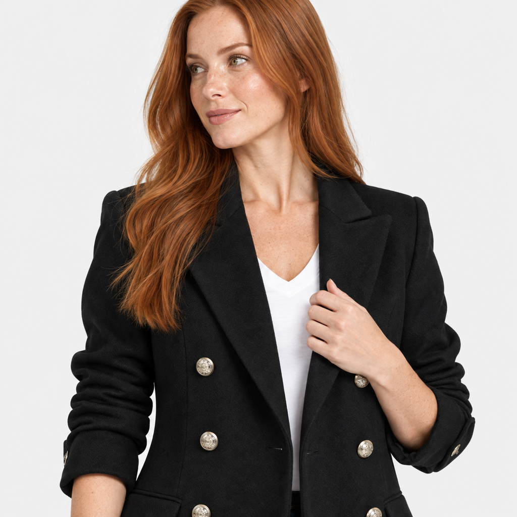 NAJAS | Women's Mid Length Trench Coat Slim Fit Elegant Casual Jacket