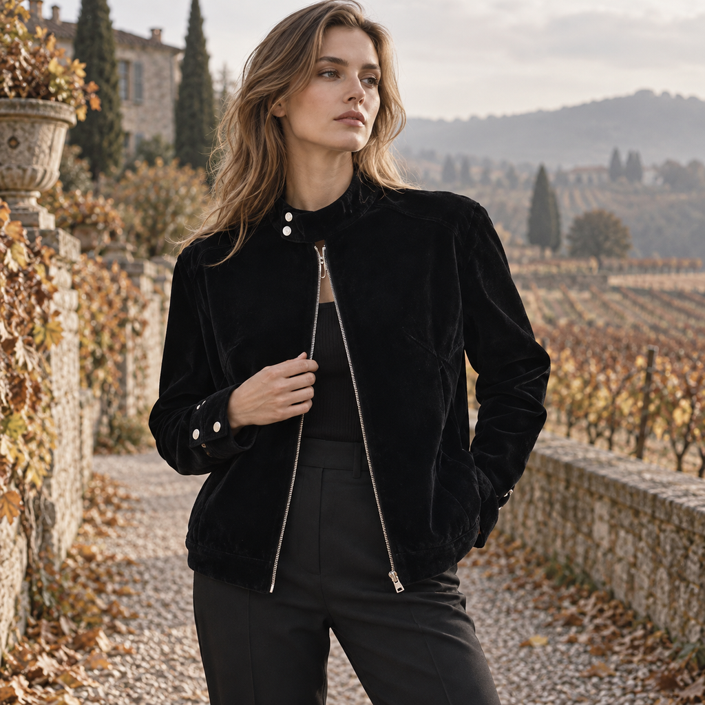 NAJAS | Women’s Vintage Jacket Button Detail Long Sleeve Casual Coat