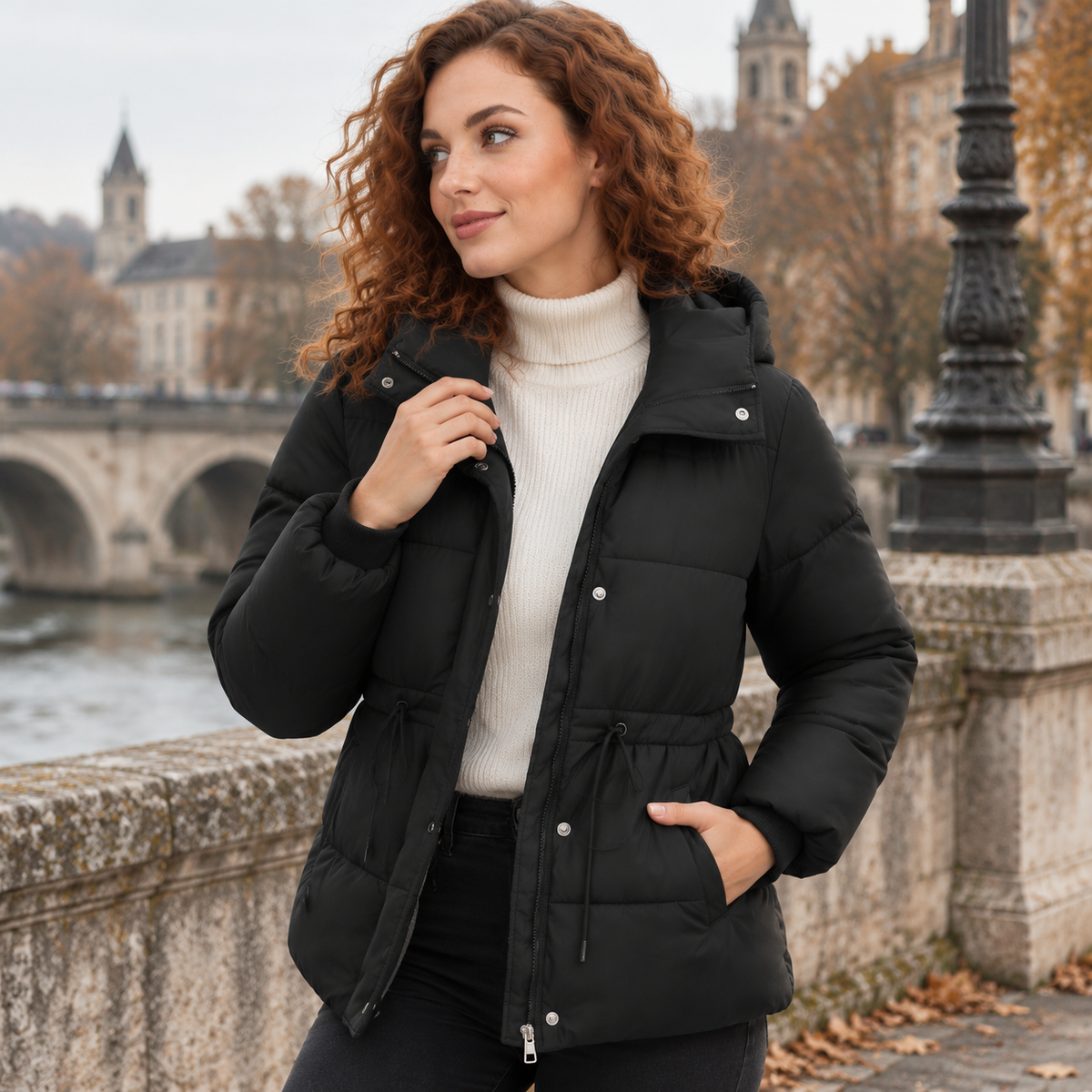 NAJAS | Women’s Cotton Padded Puffer Jacket Warm Winter Casual Coat