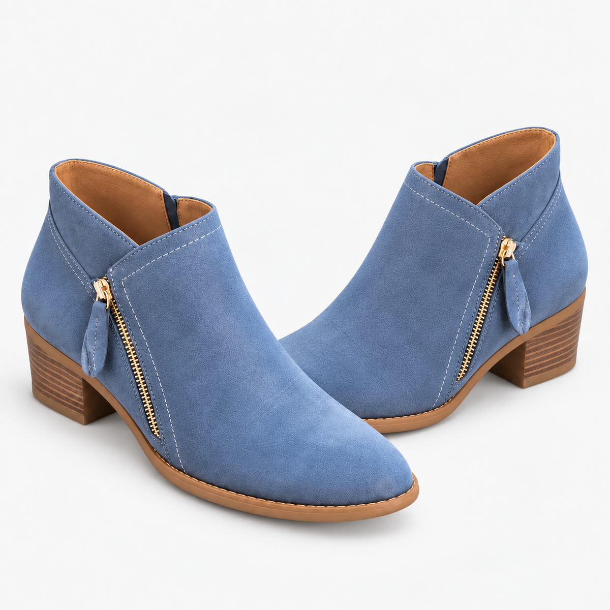 NAJAS | Women’s Suede Ankle Boots Wedge Heel Warm Winter Fashion Boots