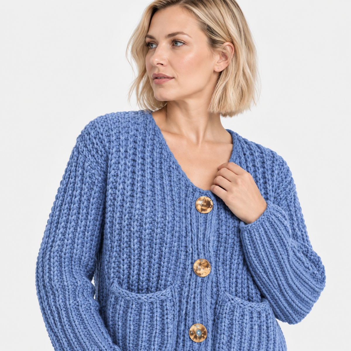 NAJAS | Women’s Single Breasted Coat Double Pocket Elegant Outerwear
