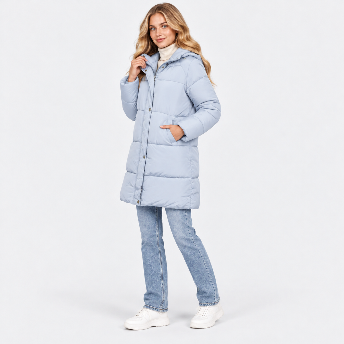 NAJAS | Women's Hooded Puffer Jacket with Regular Fit and Pockets