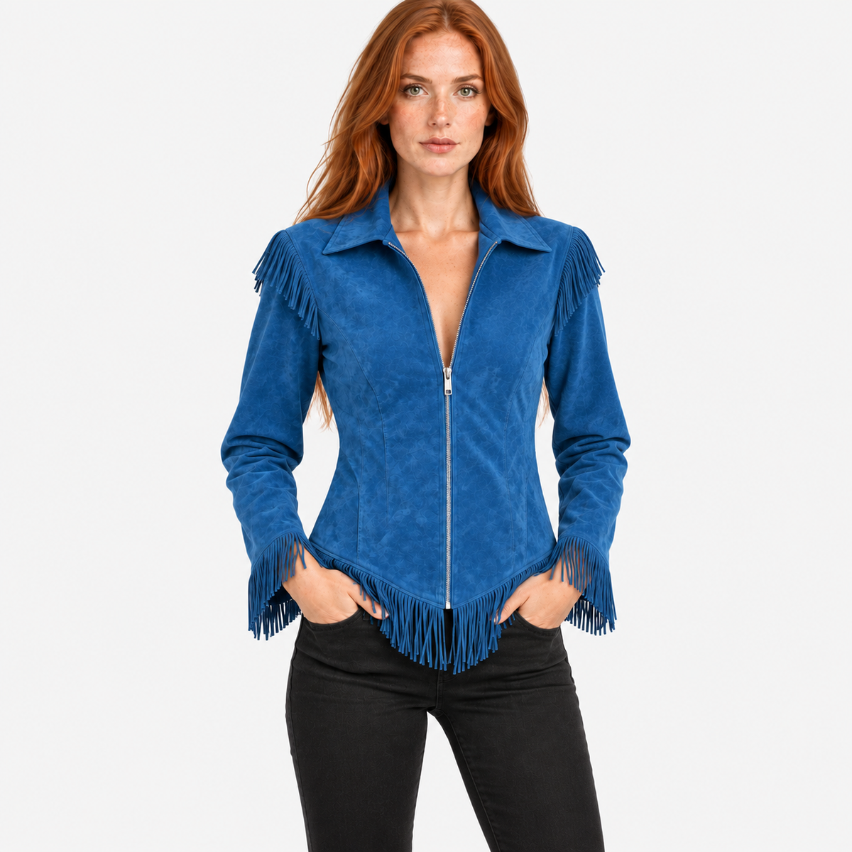 NAJAS | Women’s Vintage Tassel Jacket Slim Fit Fashion Coat