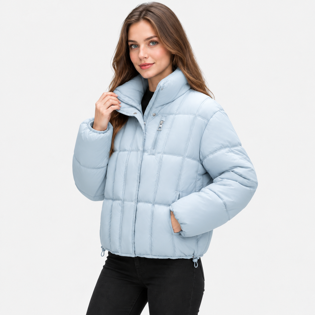 NAJAS | Women’s Loose Fit Puffer Coat Pocket Detail Casual Jacket
