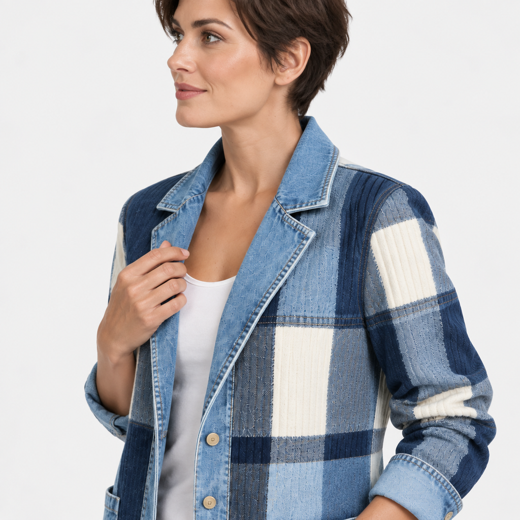 NAJAS | Women’s Plaid Cardigan Coat Mid Length Vintage Spring Fall Outerwear