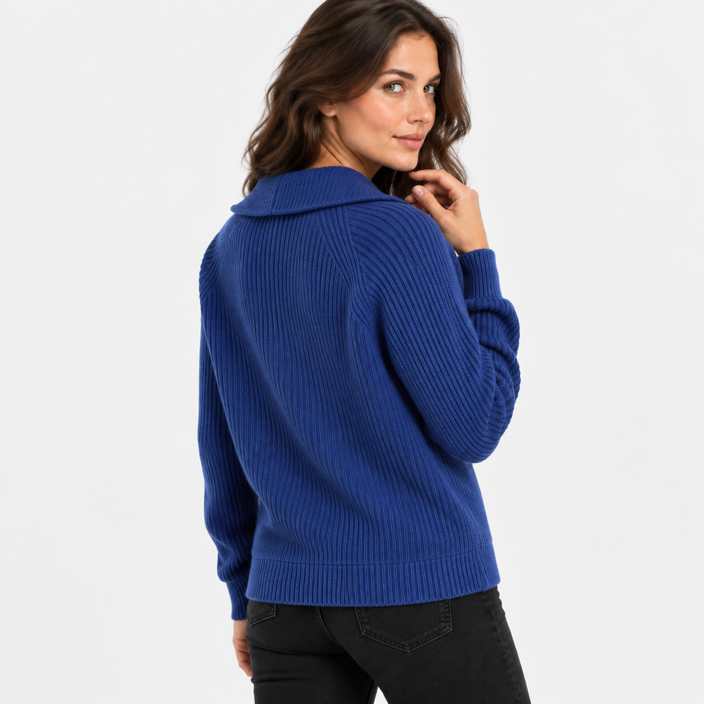 NAJAS | Women’s Knitted Sweater Jacket Warm Striped Casual Outerwear
