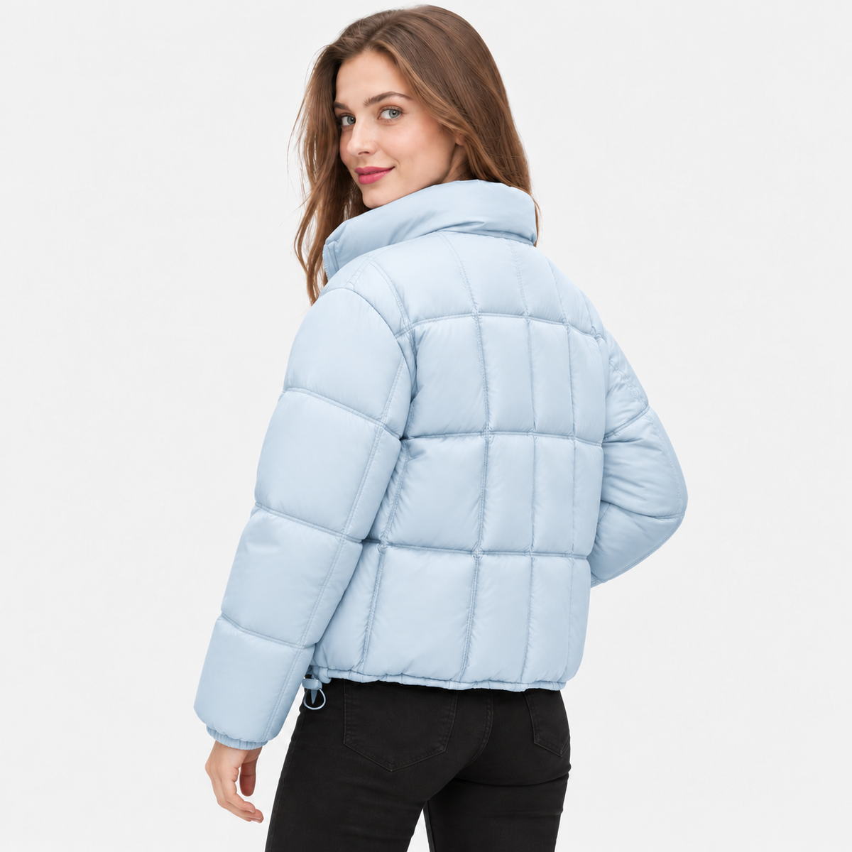 NAJAS | Women’s Loose Fit Puffer Coat Pocket Detail Casual Jacket