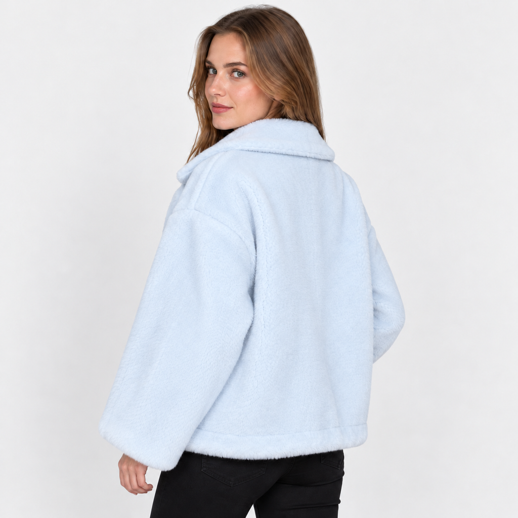 NAJAS | Women's Fleece Coat Plush Lapel Collar Warm Winter Jacket