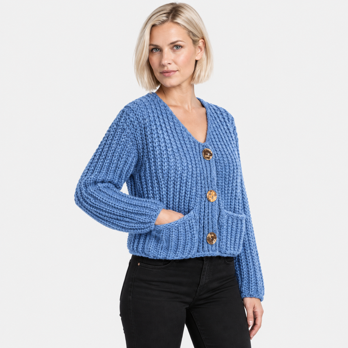 NAJAS | Women’s Single Breasted Coat Double Pocket Elegant Outerwear