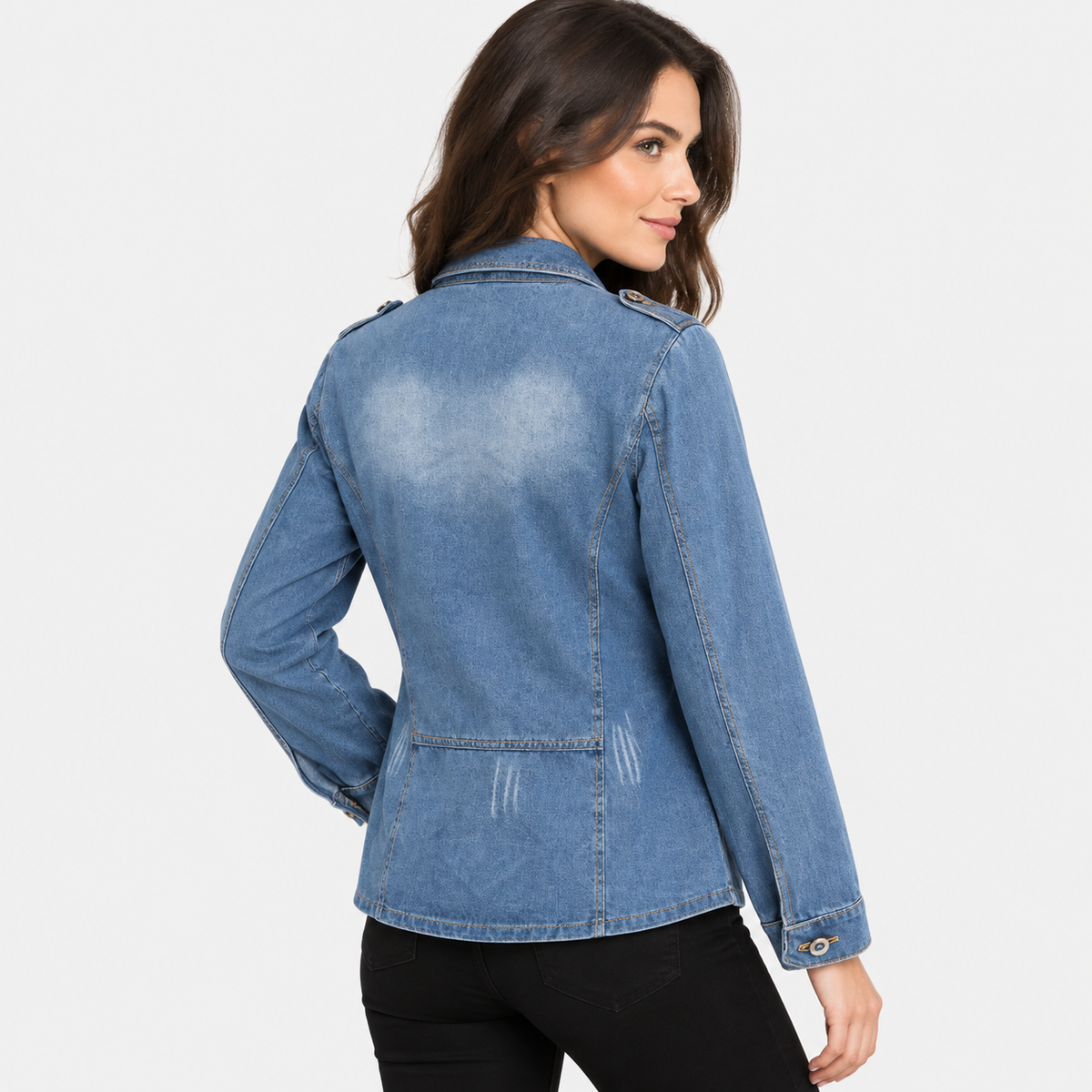 NAJAS | Women's Cotton Denim Jacket Classic Casual Jean Outerwear