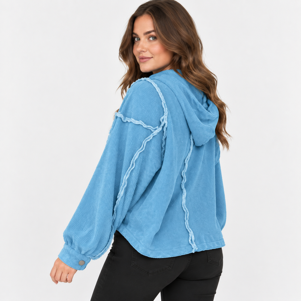 NAJAS | Women’s Pullover Sweater Frayed Hem Casual Fall Winter Knit Top