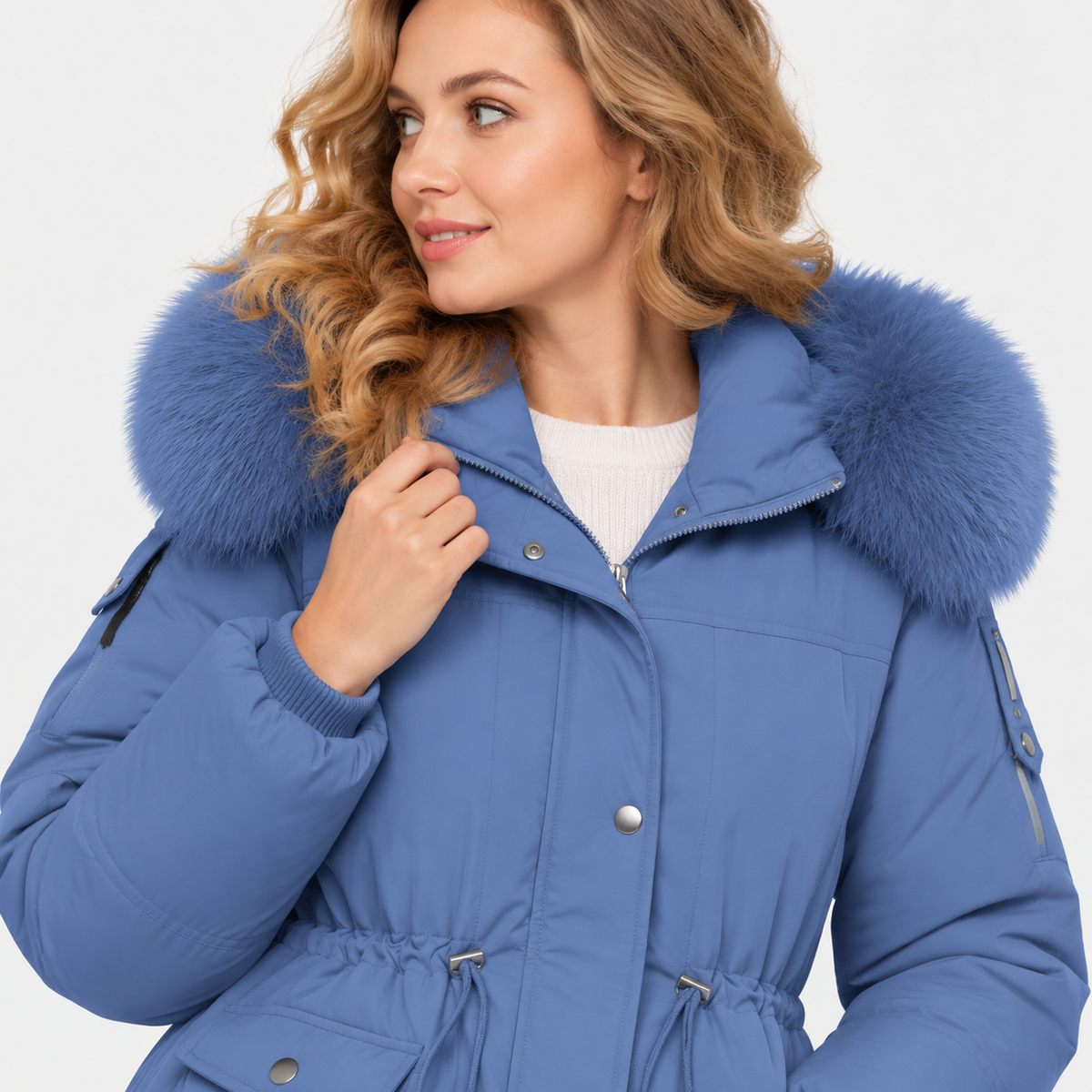 NAJAS | Women’s Velvet Padded Winter Jacket Thick Warm Casual Coat