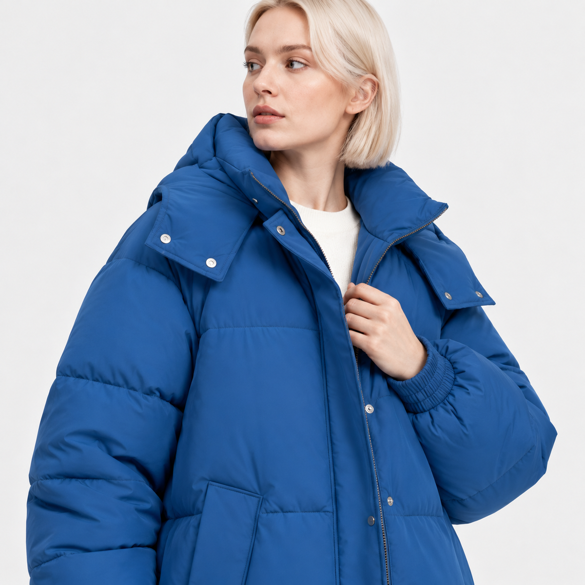 NAJAS | Women’s Loose Fit Puffer Coat Raglan Sleeve Casual Outerwear