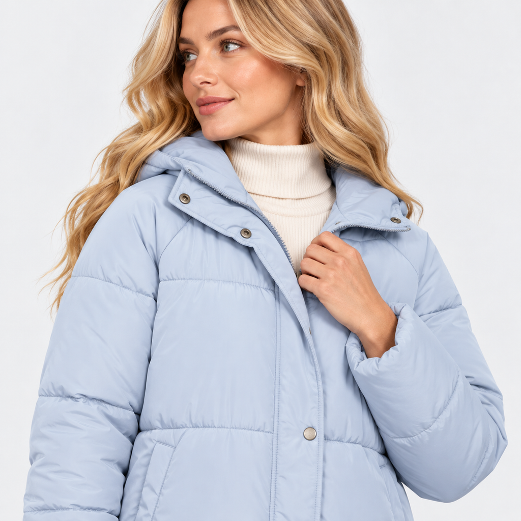 NAJAS | Women's Hooded Puffer Jacket with Regular Fit and Pockets