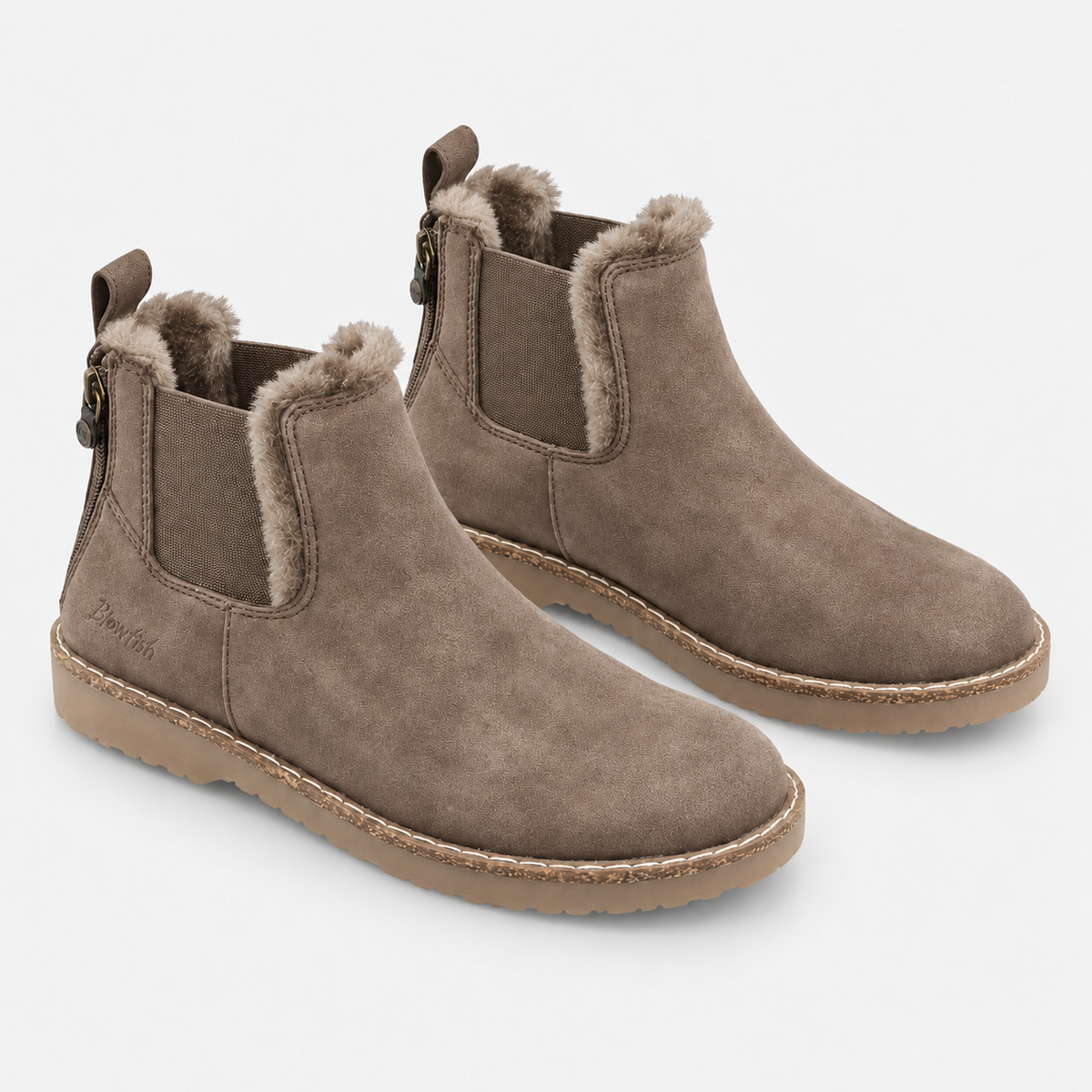 NAJAS | Women’s Suede Boots Warm Lined Winter Flat Heel Casual Shoes