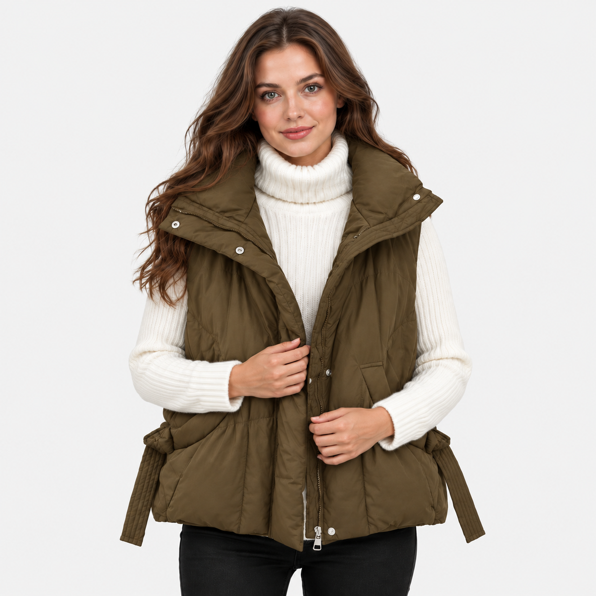 NAJAS | Women’s Cotton Vest Sleeveless Padded Winter Outerwear Jacket