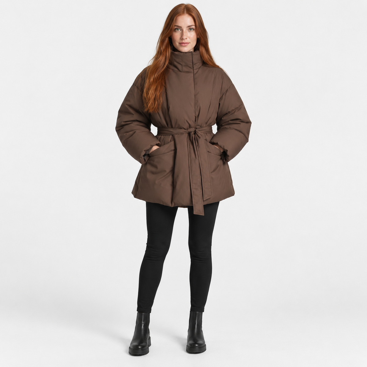 NAJAS | Women’s Retro Quilted Coat Artistic Print Casual Winter Jacket