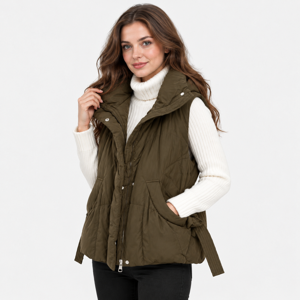 NAJAS | Women’s Cotton Vest Sleeveless Padded Winter Outerwear Jacket