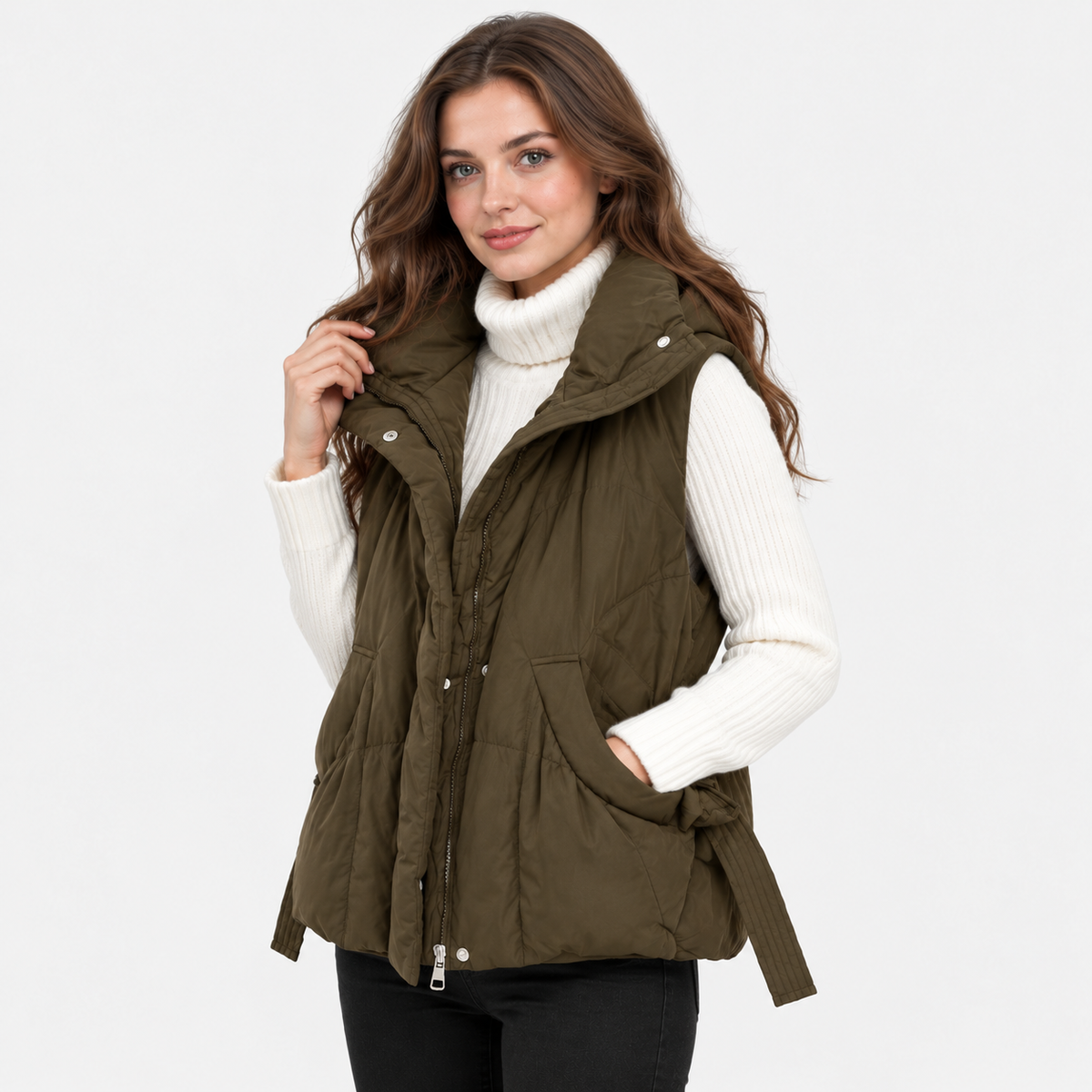 NAJAS | Women’s Cotton Vest Sleeveless Padded Winter Outerwear Jacket
