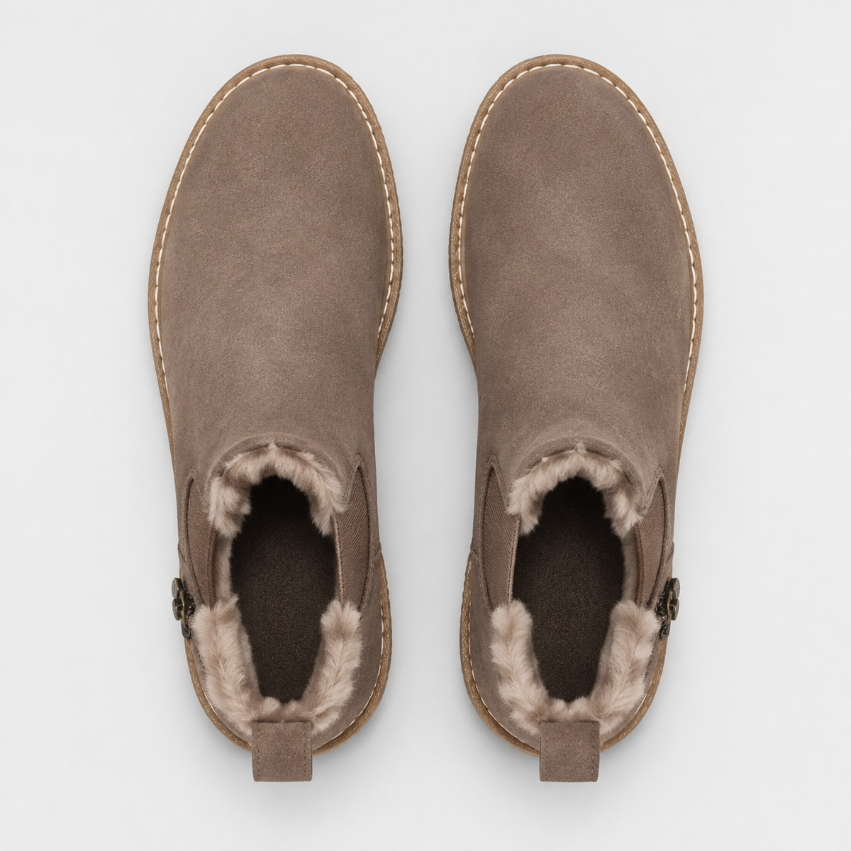 NAJAS | Women’s Suede Boots Warm Lined Winter Flat Heel Casual Shoes