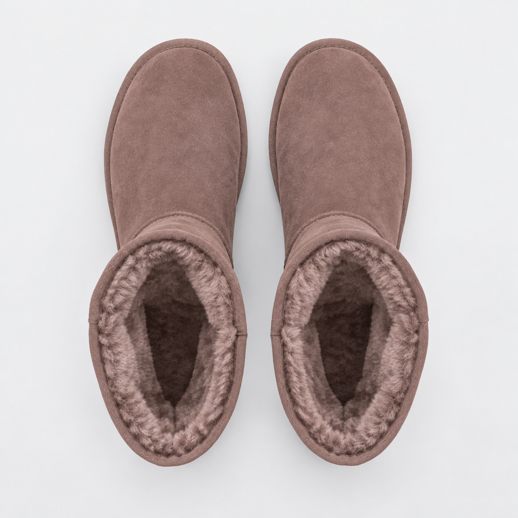 NAJAS | Women's Suede Knee High Winter Boots with Fleece Lining