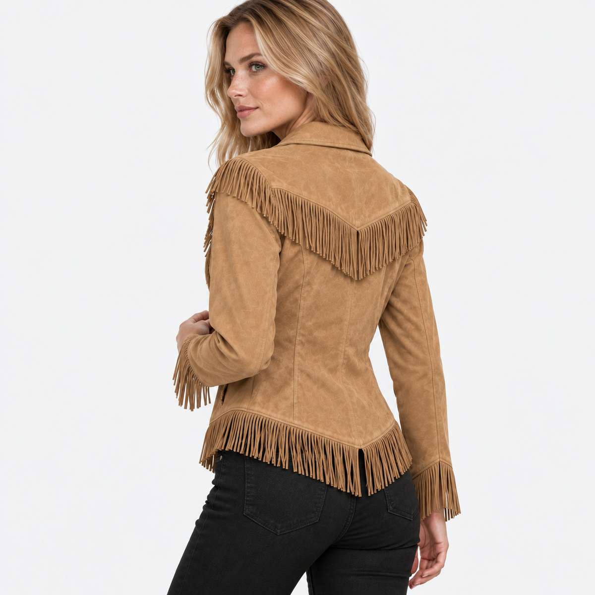 NAJAS | Women’s Vintage Tassel Jacket Slim Fit Fashion Coat