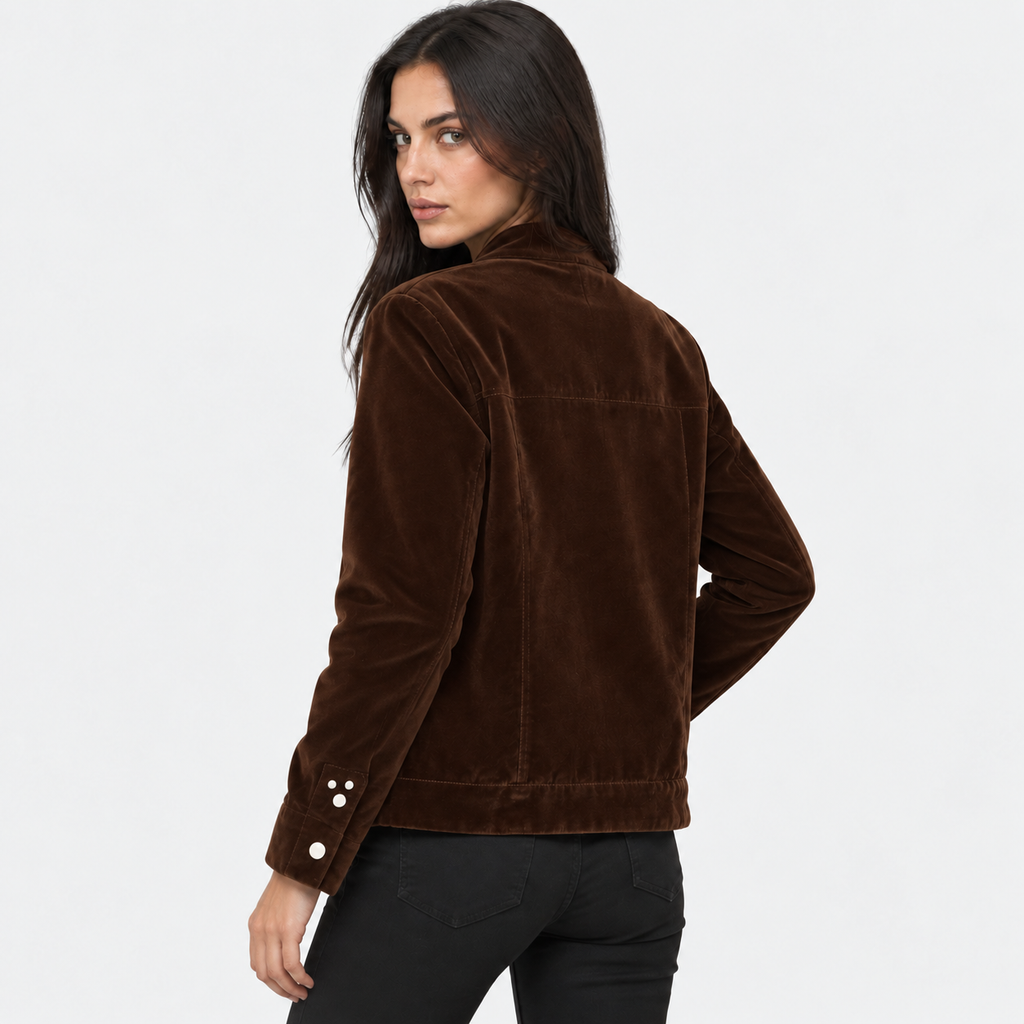 NAJAS | Women’s Vintage Jacket Button Detail Long Sleeve Casual Coat