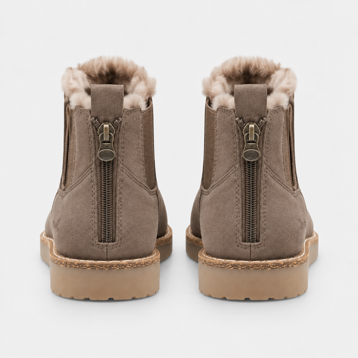 NAJAS | Women’s Suede Boots Warm Lined Winter Flat Heel Casual Shoes